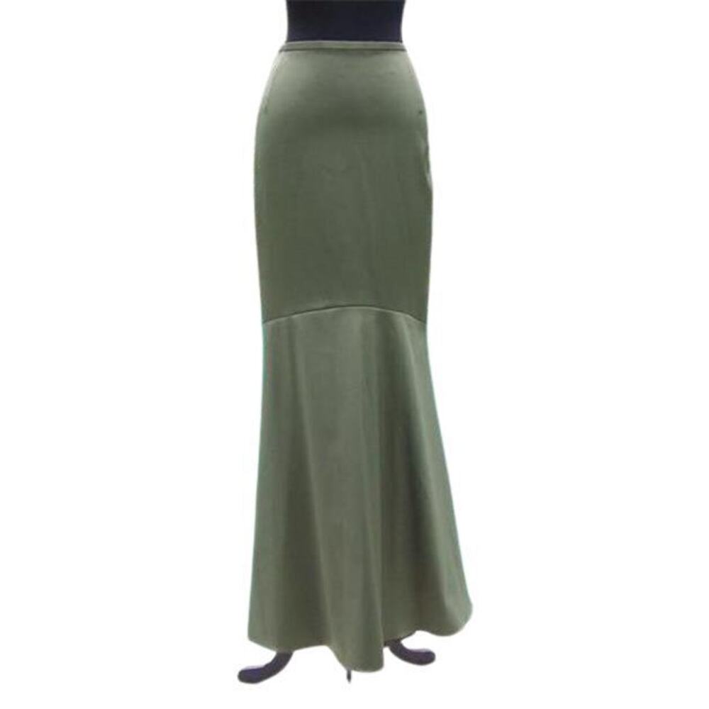 Cache Olive Green Silk Mermaid Pencil Event Pageant Cruse Wedding $198 New NWT